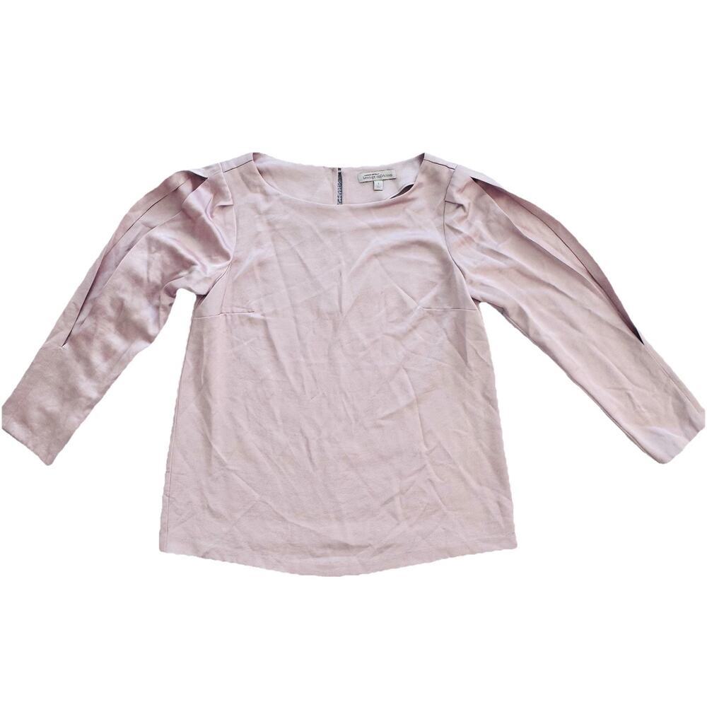 Banana Republic Heritage Collection Pink Satiny Blouse Sz S Office Work